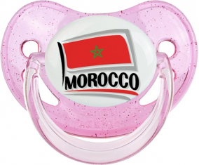 Bandera Marruecos diseño 1 Lentejuelas Rosa Physiological Lollipop