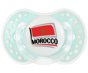 Bandera Marruecos diseño 1 Lollipop lovi dynamic Retro-turquesa-laguna clásica