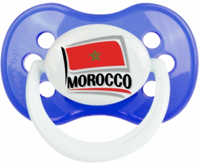 Bandera Marruecos diseño 1 Clásico Azul Anatómico Lollipop