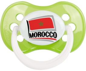 Bandera Marruecos diseño 1 Clásico Verde Anatómico Lollipop