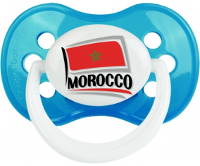 Bandera Marruecos diseño 1 Clásico Cian Anatómico Lollipop