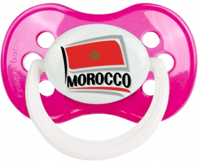 Bandera Marruecos diseño 1 Lollipop anatómica Classic Dark Rose