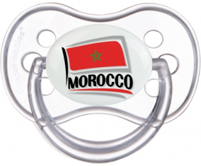 Bandera Marruecos diseño 1 Clásico Transparente Anatómico Lollipop