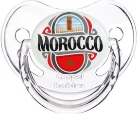 Bandera Marruecos diseño 2 Clásico Transparente Fisiológico Tetin