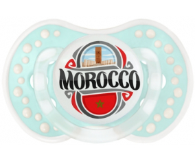 Bandera Marruecos diseño 2 Sucete lovi dynamic Retro-turquesa-laguna clásica