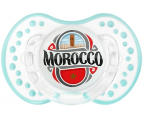 Bandera Marruecos diseño 2 Sucete lovi dynamic retro-blanco-laguna clásico