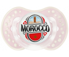 Bandera Marruecos diseño 2 Sucete lovi dynamic clásico retro-rosa-tierno