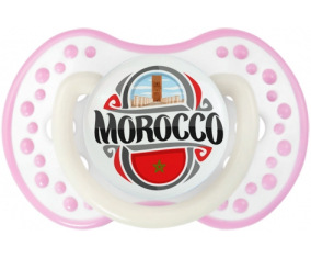 Bandera Marruecos diseño 2 Sucete lovi dynamic fosforescente blanco-rosa