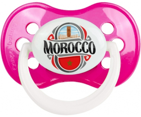 Bandera Marruecos diseño 2 suceto anatómico clásico rosa oscura