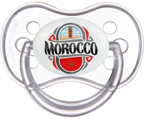 Bandera Marruecos diseño 2 clásico suceto anatómico transparente