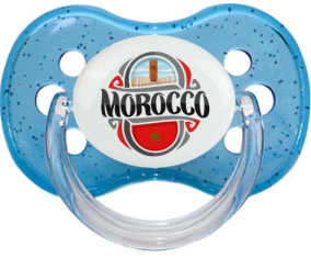 Bandera Marruecos diseño 2 azul cereza lentejuelas azúcar