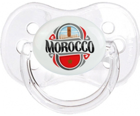 Bandera Marruecos diseño 2 azúcar cereza transparente clásico