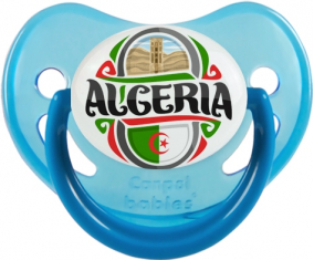 Diseño de bandera argelina 2 suceto fisiológico azul fosforescente