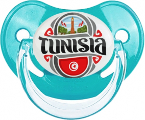 Bandera Túnez diseño 2 Clásico Azul Fisiológico Lollipop