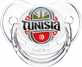 Bandera Túnez diseño 2 Clásico Transparente Fisiológico Lollipop
