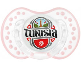 Túnez Flag design 2 Lollipop lovi dynamic clásico retro-blanco-rosa-tierno
