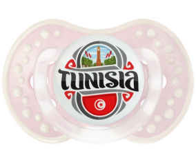 Bandera Túnez diseño 2 Lollipop lovi dynamic clásico retro-rosa-tierno