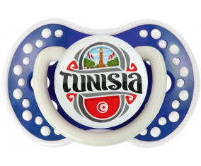 Bandera Túnez diseño 2 lovi dynamic piruleta azul-marina fosforescente