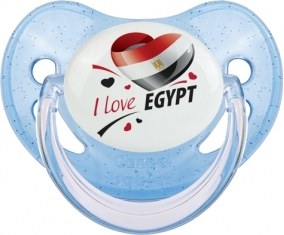 Me encanta Egipto diseño 1 Piruleta Fisiológica de Lentejuelas Azules