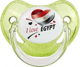 Me encanta Egipto diseño 1 Piruleta Fisiológica Verde De lentejuelas