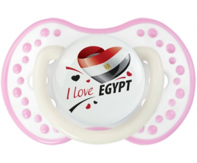 Me encanta Egipto diseño 1 lovi dynamic piruleta fosforescente de color blanco-rosa