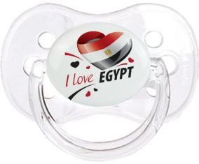 Me encanta Egipto diseño 1 Clásico Transparente Cereza Tetina