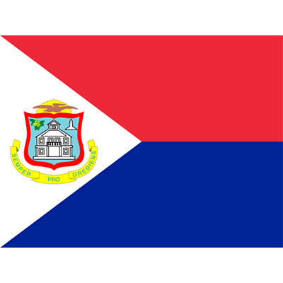 Bandera Oficial de Sint Maarten, ideal para personalizar artículos de bebé en chupete-bebe.com.