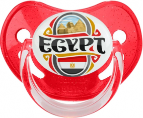 Bandera Egipto diseña suceto fisiológico de lentejuelas rojas