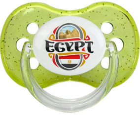 Bandera Egipto diseño verde lentejuelas lollipop