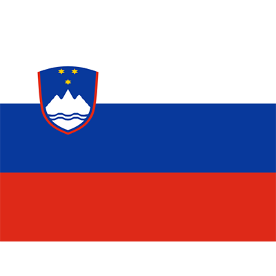 Bandera Oficial de Eslovenia, ideal para personalizar artículos para bebé en chupete-bebe.com.