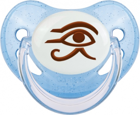 Horus egipcio ojo antiguo símbolo egipcio azul suceto fisiológico con lentejuelas