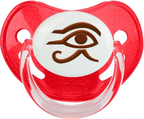 Horus egipcio ojo antiguo símbolo egipcio rojo suceto fisiológico con lentejuelas