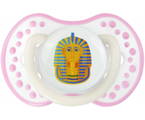 Tutankamón sucete máscara de oro símbolo lovi dynamic blanco rosa fosforescente