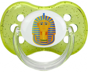 Máscara de Oro Faraón de Tutankamón Símbolo sucete cereza verde lentejuelas