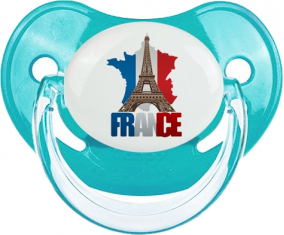 Mapa France - Torre Eiffel Natural Fisiológico Azul Clásico