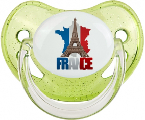 Mapa France - Torre Eiffel Verde Brillo Verde