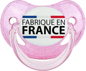 Hecho en France Lollipop fisiológico rosa de lentejuelas