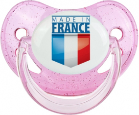 Hecho en France diseño 2 Lollipop fisiológico rosa de lentejuelas