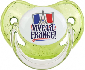 Larga vida a la tetina fisiológica de lentejuelas verdes France