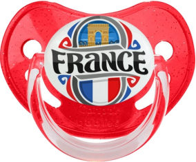 Bandera France diseño 1 Jugo Fisiológico Rojo Lentejuelas