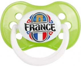 Bandera France diseño 1 Clásico Verde Anatómico Lollipop