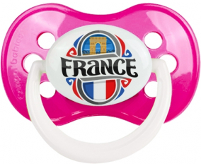 Bandera France diseño 1 Clásico Rosa Oscuro Anatómico Lollipop