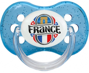 Bandera France diseño 1 Lollipop de lentejuelas de cereza azul