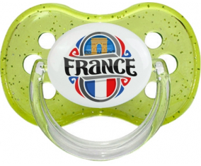 Bandera France diseño 1 Lollipop de cereza verde de lentejuelas