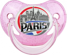 Ciudad de París diseña 1 Rosa lollipop fisiológica de lentejuelas