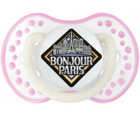 Ciudad de París diseña 3 Tetina lovi dynamic fosforescente blanco-rosa