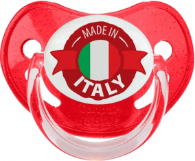 Made in Italy design 1 Lollipop fisiológico rojo de lentejuelas