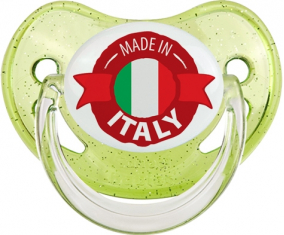 Hecho en Italia diseño 1 Piruleta Fisiológica Verde De lentejuelas