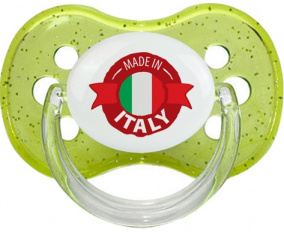 Made in Italy design 1 Lollipop de cereza verde de lentejuelas