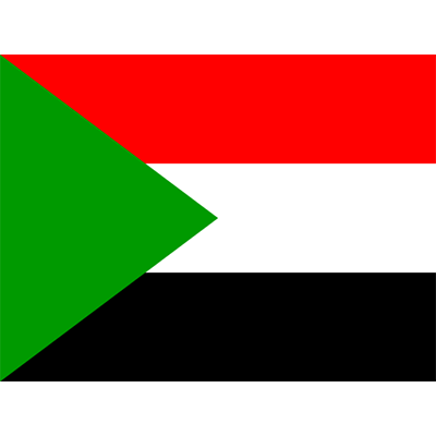 Bandera Oficial de Sudán para artículos de bebé, ideal para accesorios como bodis y chupetes. Disponible en chupete-bebe.com.